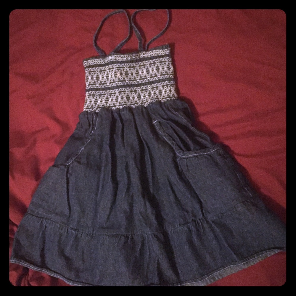 GORGEOUS Denim spaghetti strap dress!!! 4T
